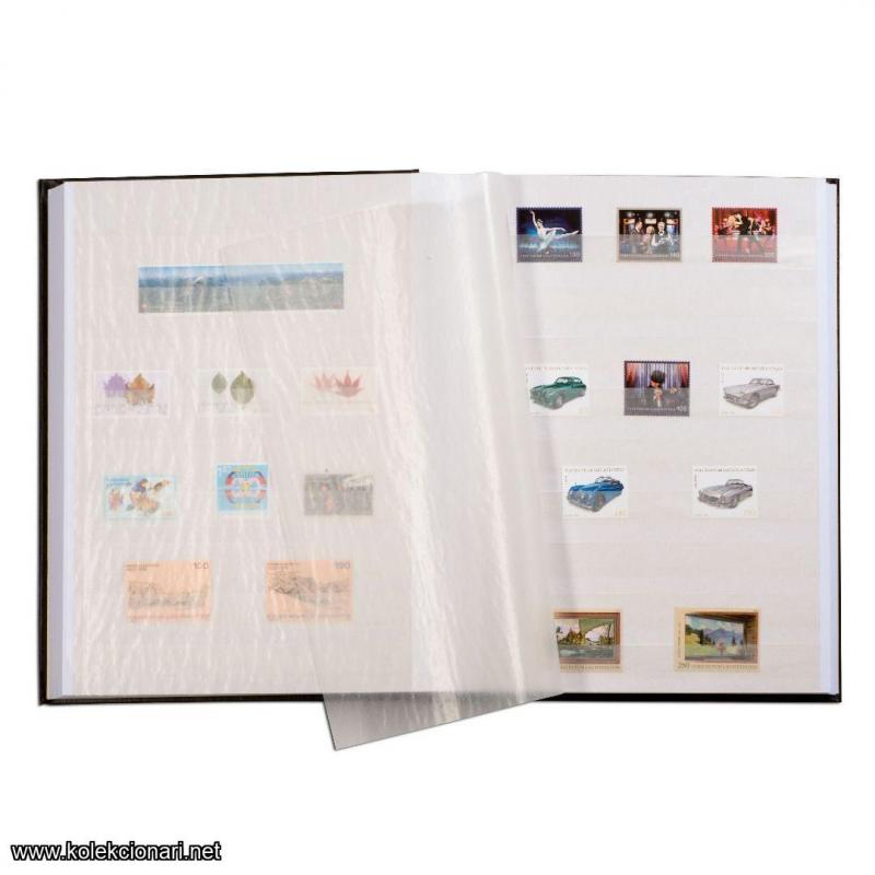 Leuchtturm COMFORT album DIN A4 za poštanske markice, 64 belih stranica, crne boje